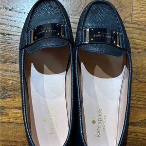 Kate Spade Black Leather Loafers